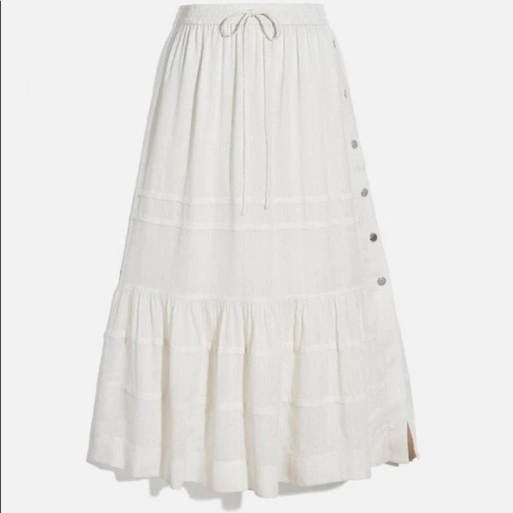 NWT Coach white tiered skirt - Picture 3 of 5